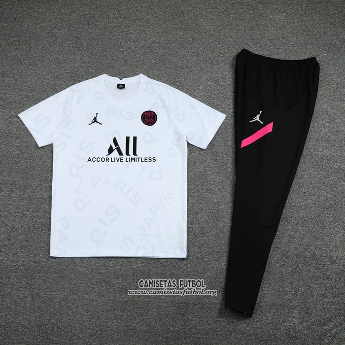Chandal del Paris Saint-Germain Jordan Manga Corta 2021 Blanco